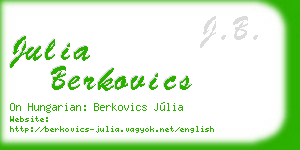 julia berkovics business card