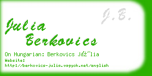 julia berkovics business card